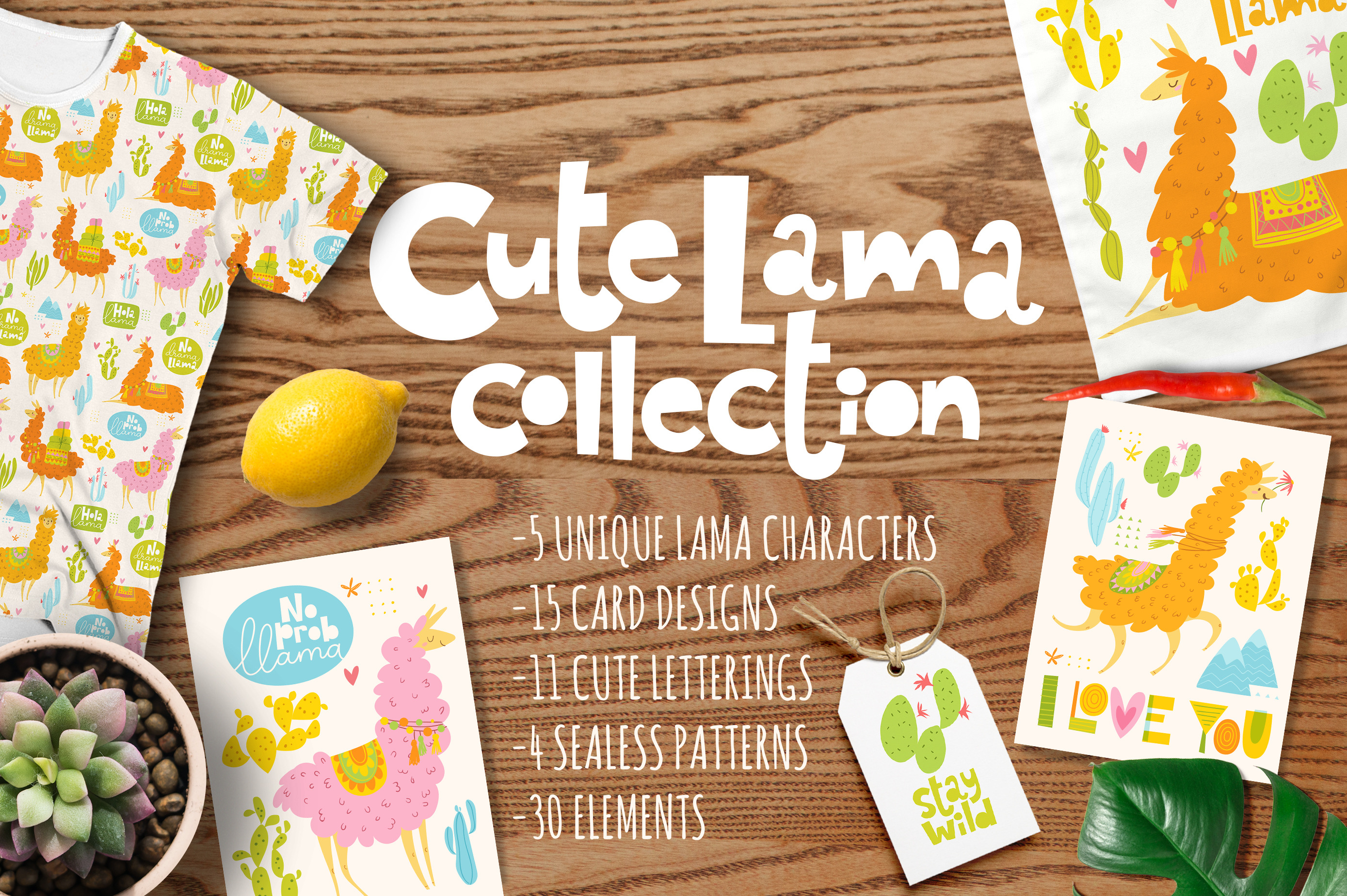 Cute Lama collection, a Graphic by Giraffarte