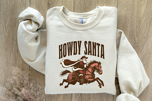 Howdy Santa PNG Digital Download