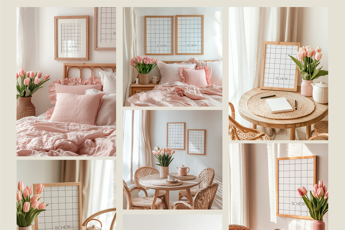 POWDER ROSE | Frame mockup set, a Household Mockup by SCHÉRI (Photo 12 of 12)