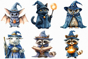 Halloween Wizard Animal Clipart, an Illustration by Craft Nest (Thumbnail 5 of 6)