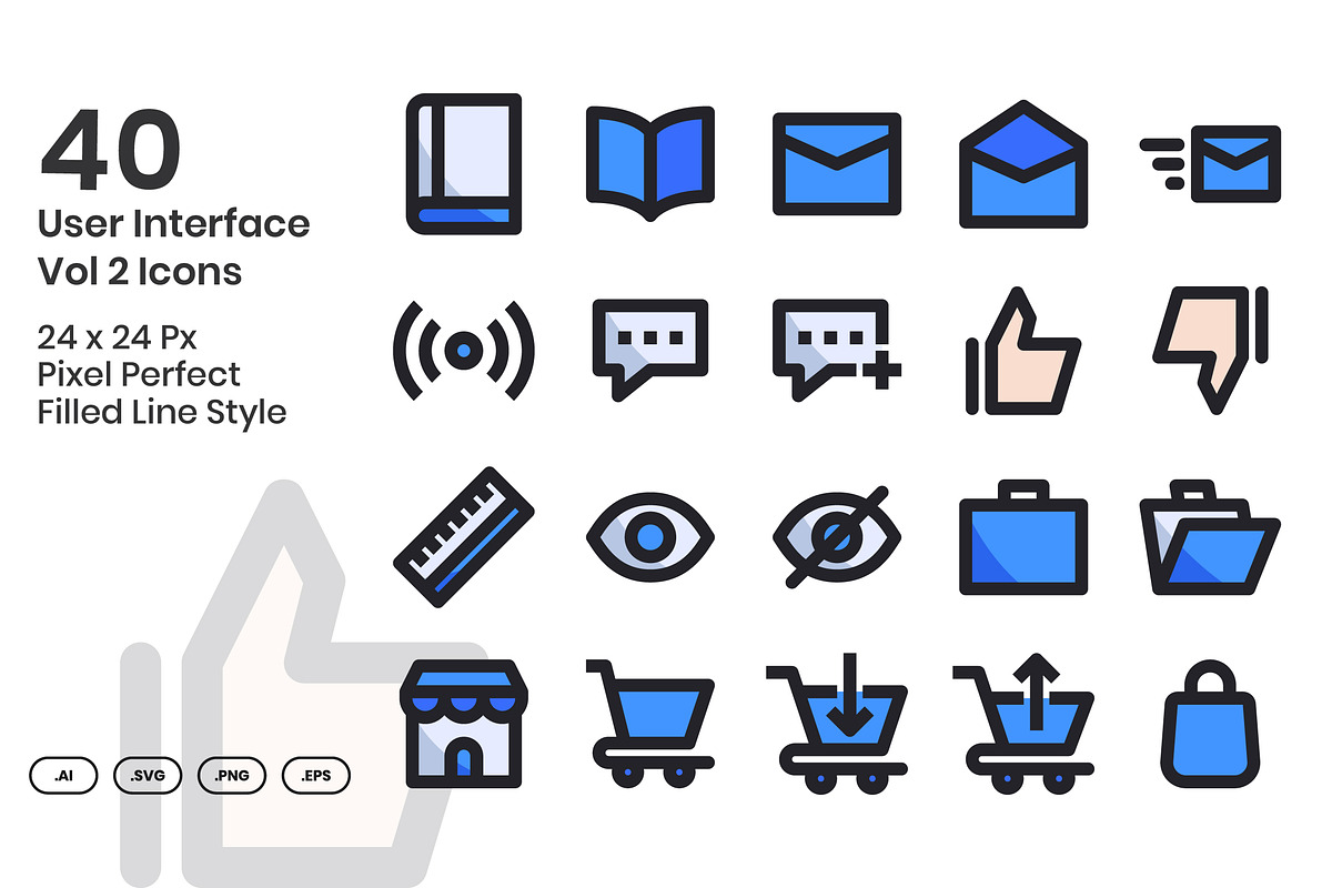 40 Interface Vol 2 - Filled Line, an Outline Icon by Kmg Design (Photo 1 of 2)