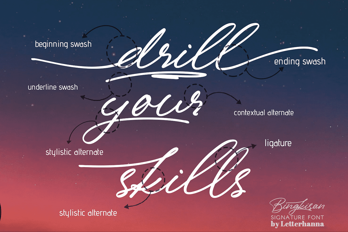Bingkisan Font, a Script Font by Letterhanna Studio (Photo 9 of 12)
