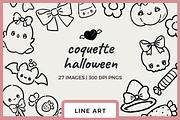 Cute Girly Halloween Drawings, an Illustration by TheClipAtelier (Thumbnail 1 of 3)