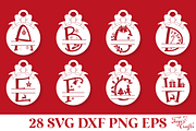 Round Christmas Monogram Vector Pack, an Illustration by Anastasia Feya (Thumbnail 4 of 9)