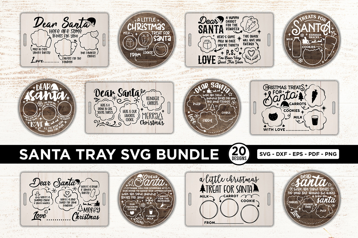 Santa Tray SVG Bundle, a Graphic by CraftlabSVG (Photo 1 of 12)