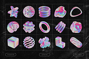 3D Iridescent Shapes, an Object Graphic by Design Studio (Thumbnail 4 of 4)