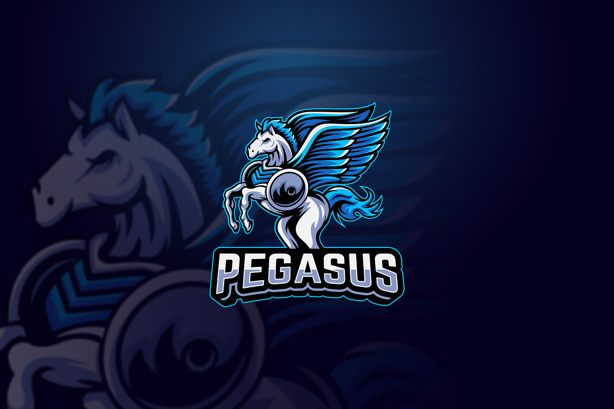 Pegasus Horse Mascot Logo Design, a Branding & Logo Template by Agung_cs