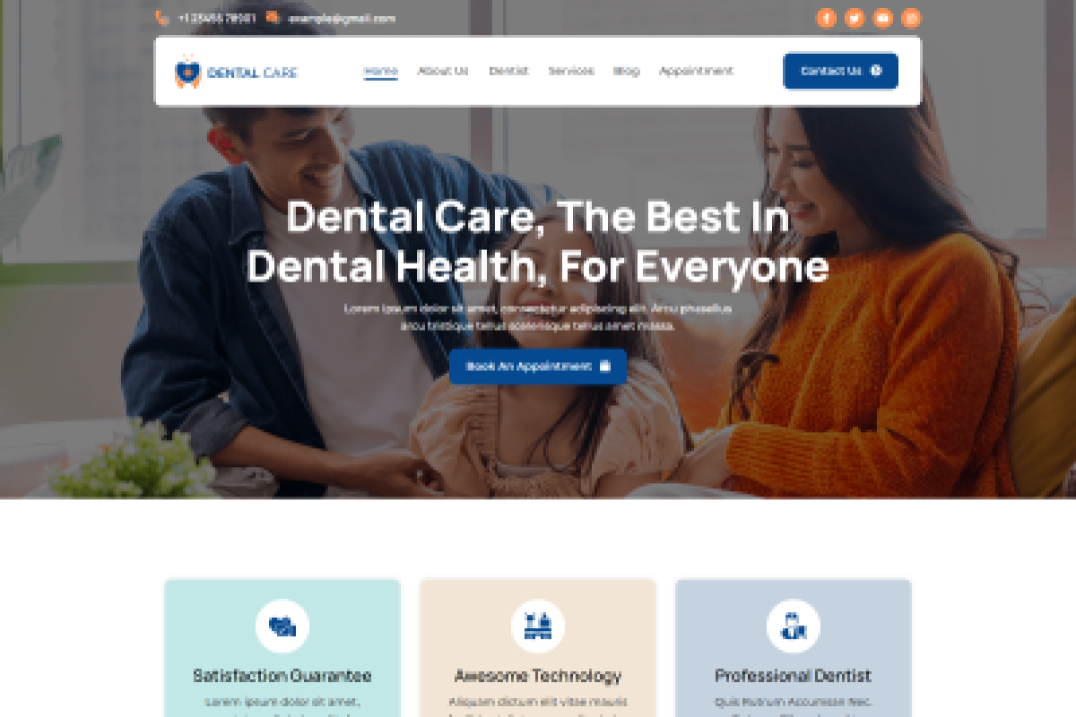 Dentalcare - Dentist Elementor Kit, a WordPress Template by Techeshta Solutions (Photo 2 of 6)