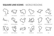 Square line icons, an Outline Icon by Howcolour (Thumbnail 12 of 85)