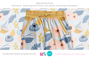 Wide Leg Cotton Pants Canva Mockup, a Bottom Mockup by Mockup Scene (Thumbnail 8 of 16)