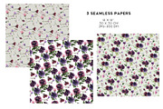 Burgundy & Plum Floral Design Kit, a Texture Illustration by Graphic Blue Bird (Thumbnail 4 of 10)