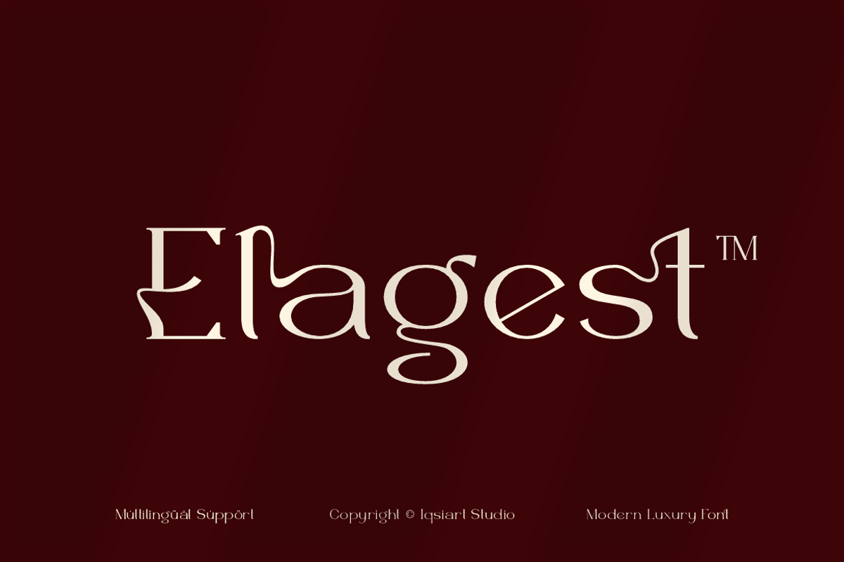 Elagest - Modern Serif Font, a Serif Font by Iqsiart Studio (Photo 1 of 16)