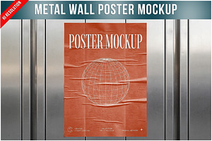 Metal Wall Poster PSD, a Product Mockup by Bruno's Shop