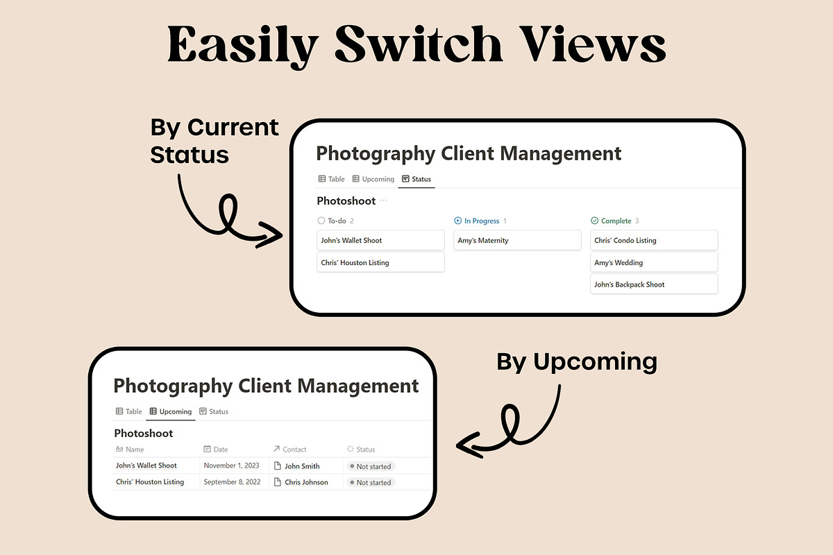 Notion Template for Photographers, a Templates & Theme by Maple Visuals (Photo 2 of 5)