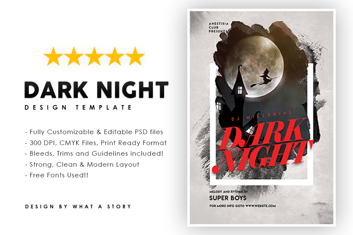 Dark Night, a Flyer Template by What a Story (Photo 1 of 2)