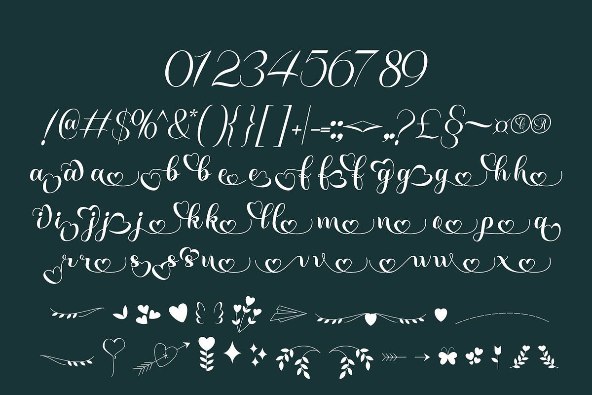 Valentina Cursive font Script Font, a Script Font by WhymoreArt (Photo 10 of 10)