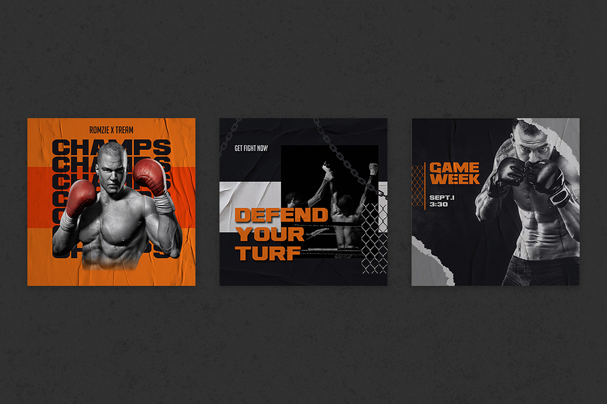 Boxing Instagram Templates, a Social Media Template by Azruca (Photo 6 of 11)