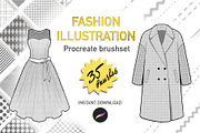Fashion illustration set Procreate, a Brush Add-On by byJuliaKors (Thumbnail 1 of 4)