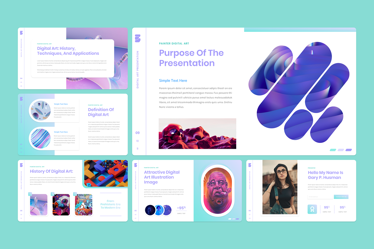 Painter - Digital Art Powerpoint, a Presentation Template by YossyOneStd