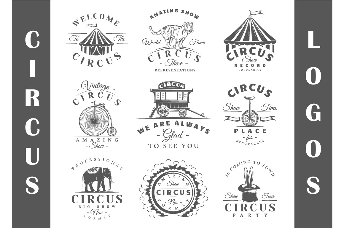 9 Circus Logos Templates Vol.1, a Branding & Logo Template by Art Design
