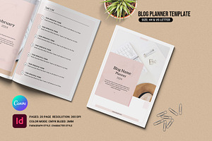 Blog Planner Worksheet Canva