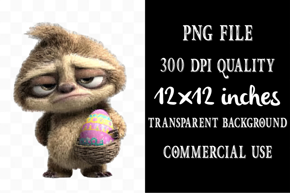 Whimsical Easter Grumpy Animal, an Illustration by Designking (Photo 4 of 5)