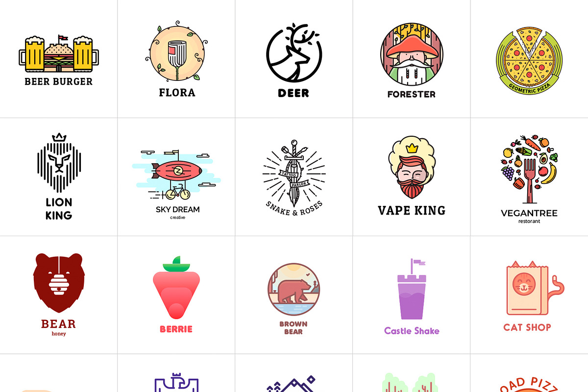 300 Logos & Marks Bundle, a Branding & Logo Template by Last Spark (Photo 5 of 6)