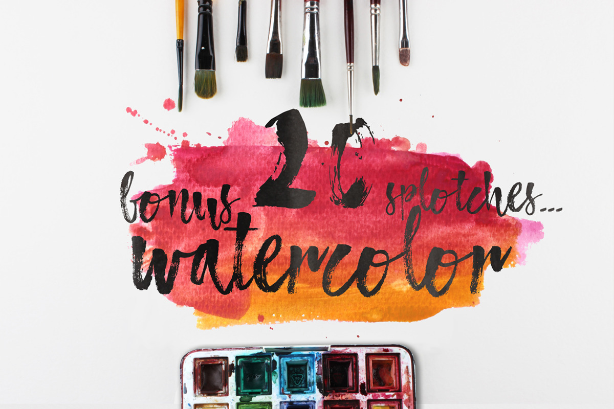 Atmosphere Script+ Watercolor PNG, a Script Font by Yasir Ekinci