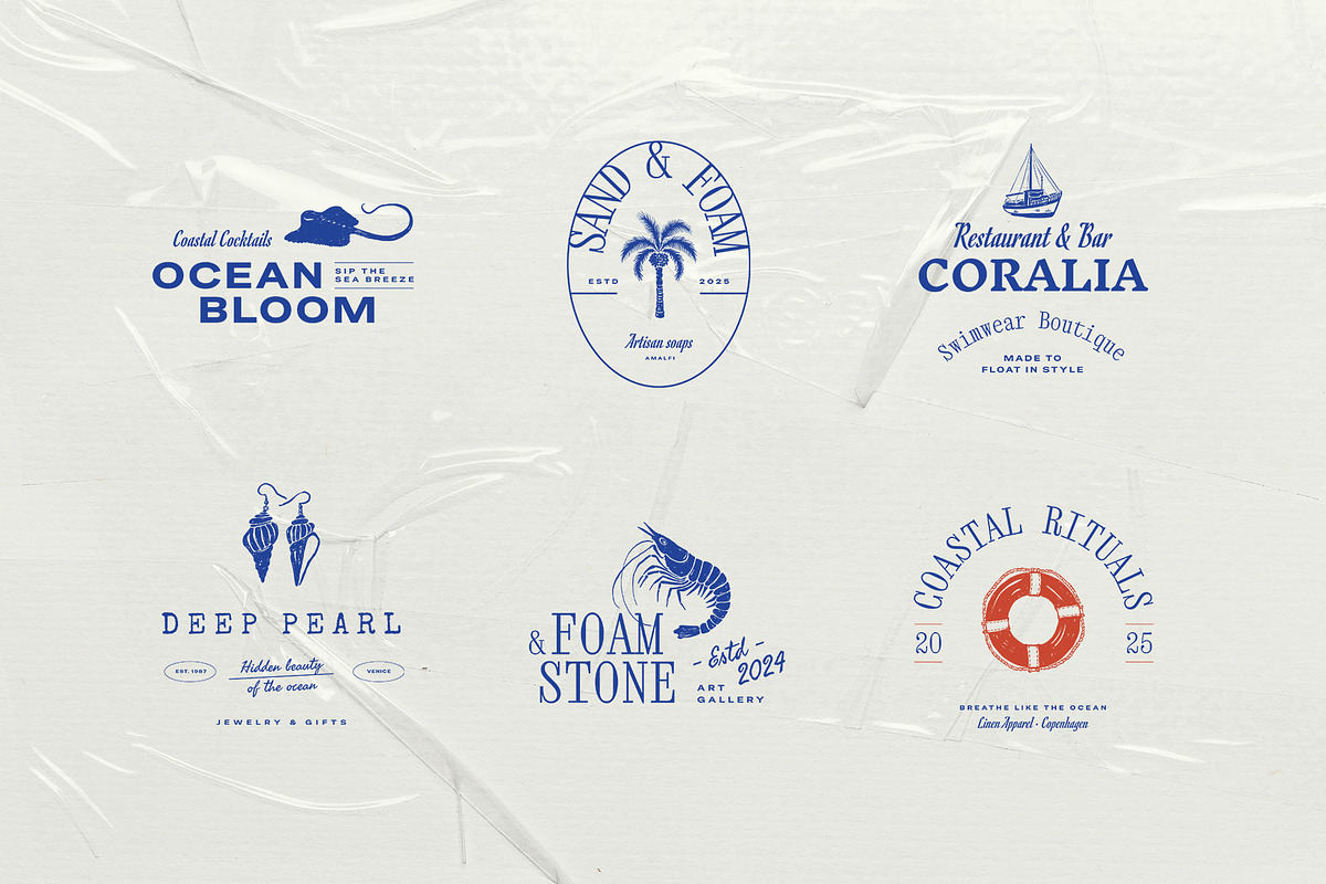 Ocean | Logo & Illustration Kit, a Branding & Logo Template by KetteCreate (Photo 13 of 20)