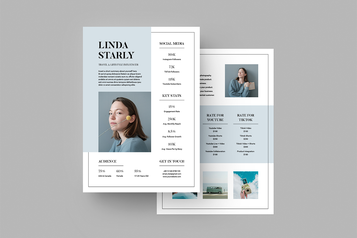 Media Kit | MS Word & Indesign, a Flyer Template by Leaflove (Photo 3 of 4)