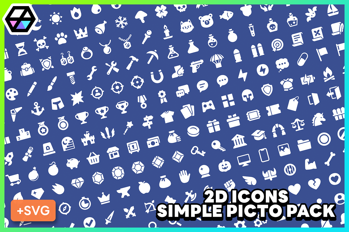 2D Icons - Simple Picto Pack, a Solid Icon by LAYERLAB (Photo 1 of 5)