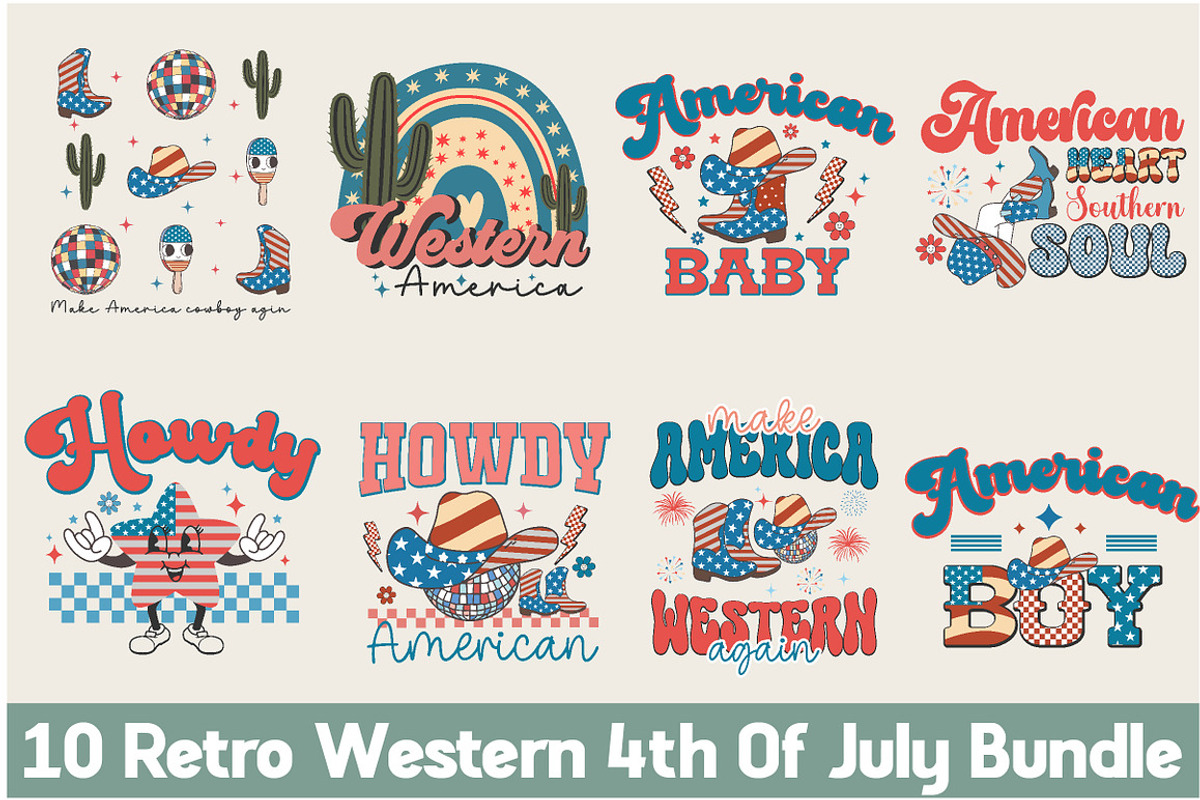Western 4th of July Sublimation, a Seasonal Illustration by Libby Wishes (Photo 3 of 3)