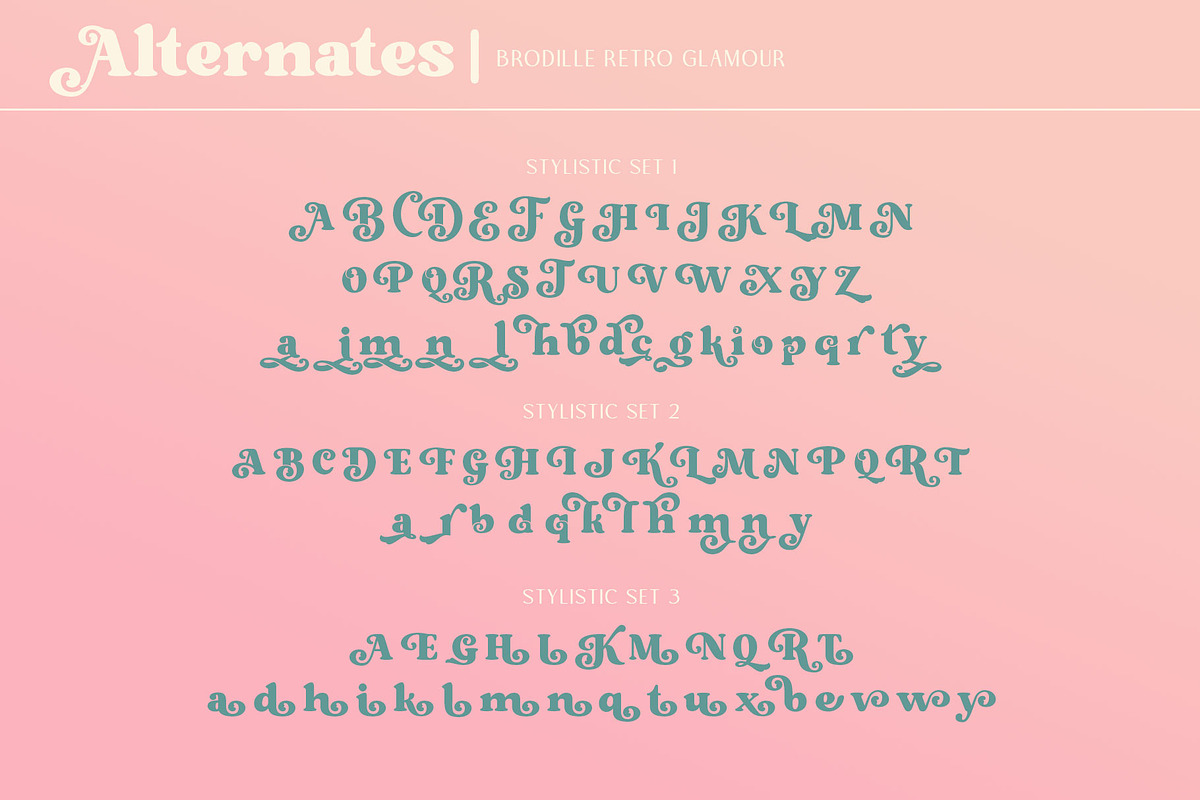 Brodille Typeface, a Font by alit design (Photo 7 of 15)