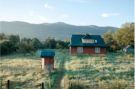 Mountain cabin. Mountain hut on