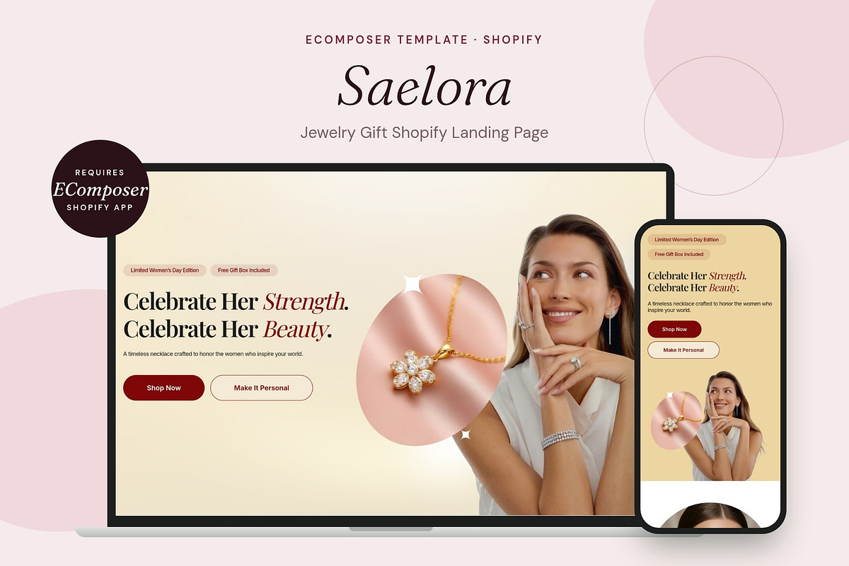 Saelora - Shopify EComposer Template, a Shopify Template by Boost Convert (Photo 1 of 11)