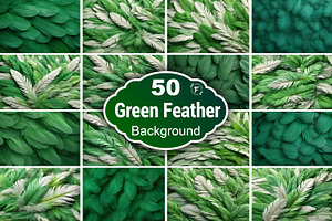 Green Feathers Wallpaper, a Texture Graphic by Forhadx5