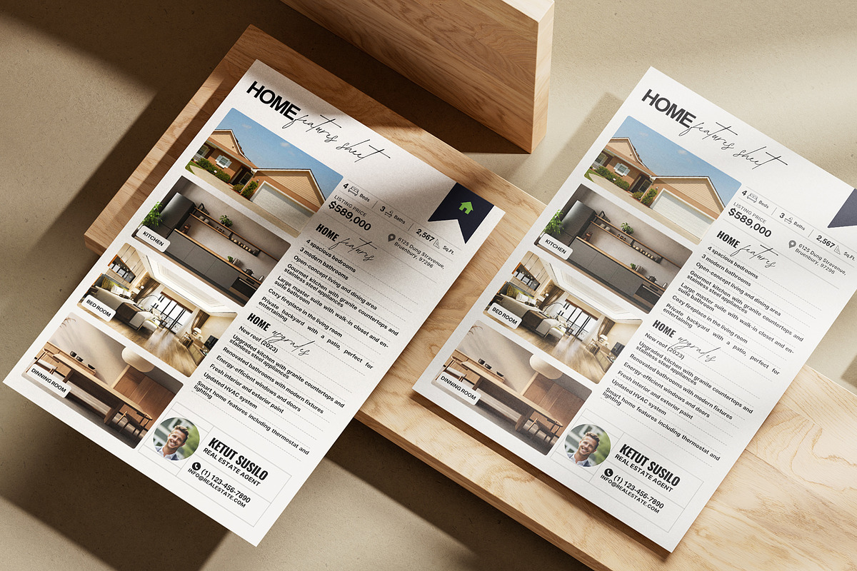 Realtor Property Listing Sheet, a Flyer Template by Prapti Design (Photo 7 of 10)