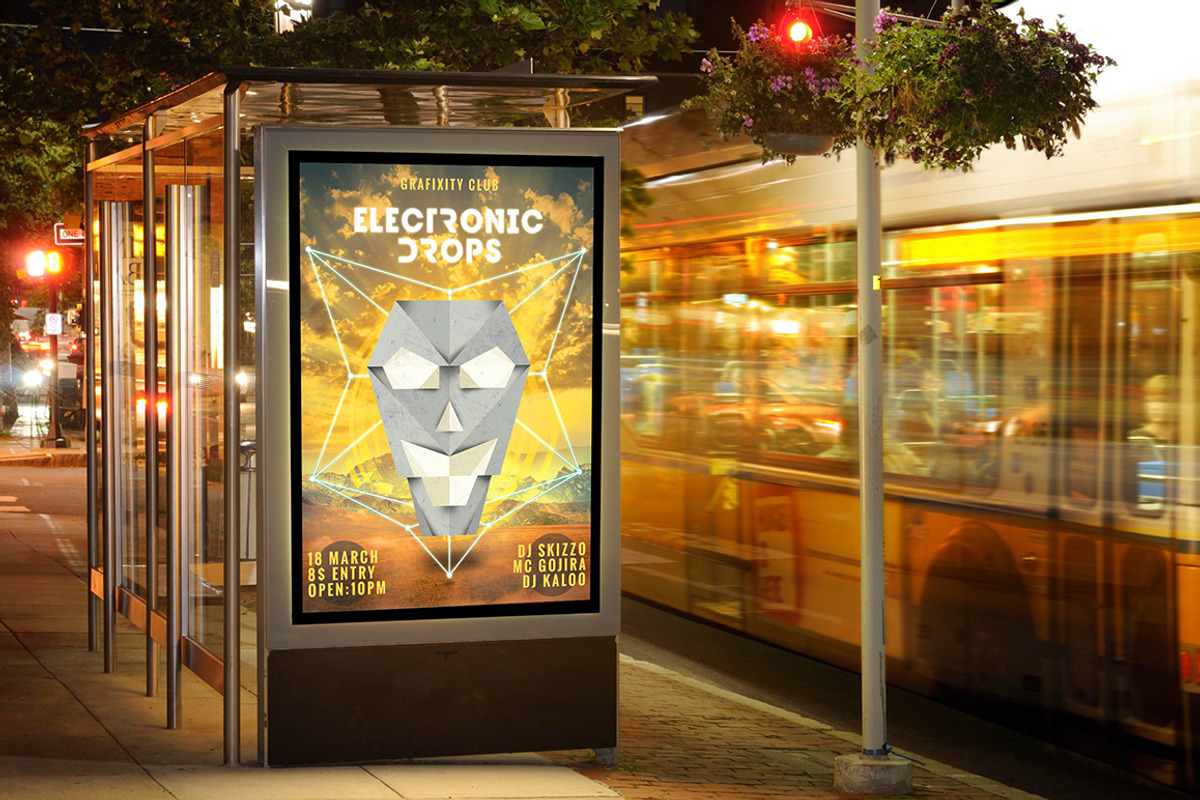 Electronic Music Poster, a Flyer Template by VectorBurn (Photo 4 of 5)