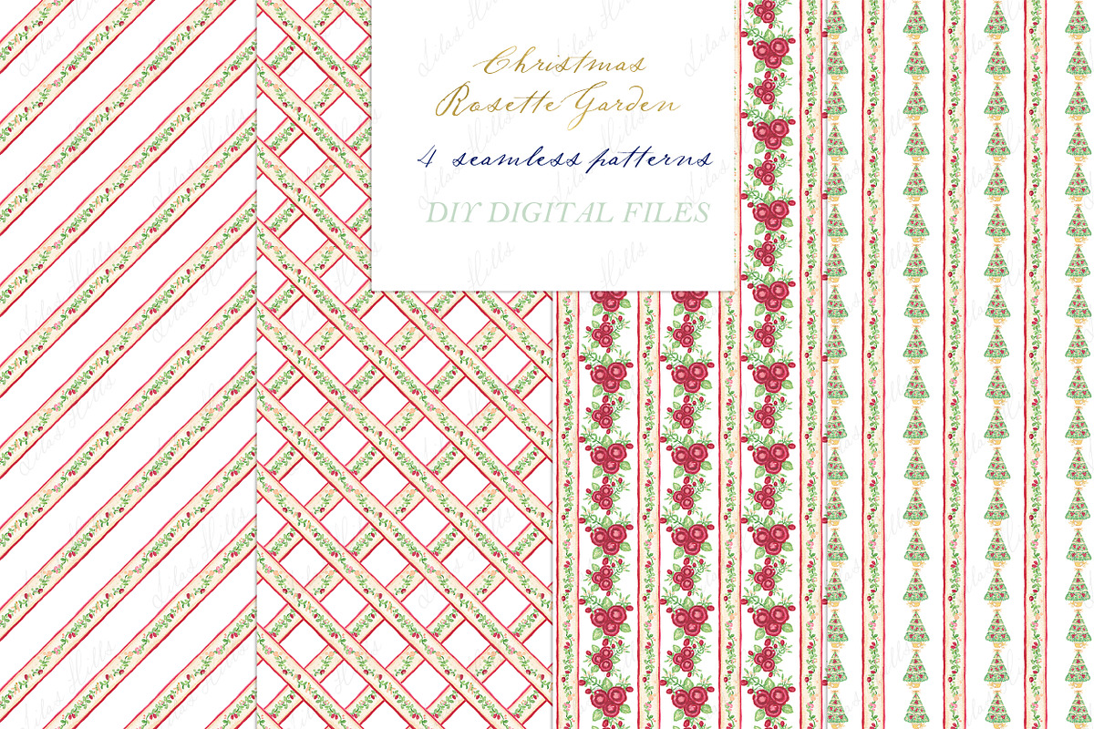 Christmas Rosette Garden Preppy, a Graphic by LABFcreations (Photo 2 of 4)