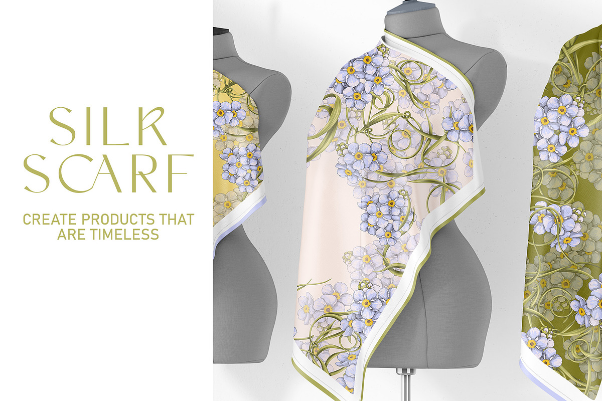 Silk Scarf Meadow dreams, a Pattern Graphic by Natalia0307 (Photo 4 of 6)