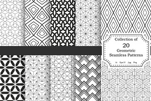 Black and white geometric patterns, a Pattern Graphic by ExpressShop
