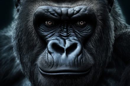 Gorilla portrait, an Animal Photo by slamARTgallery