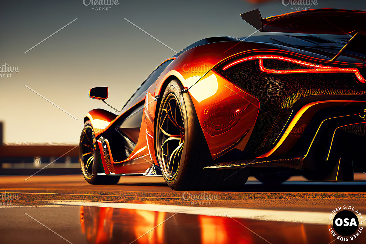 Supercar in the City Illustration, a Wallpaper Graphic by Other Side Art (Photo 6 of 8)