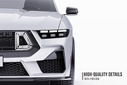 2026 Muscle Performance Coupe Set, an Advertising Mockup by Halal Graphic Studio (Thumbnail 3 of 12)