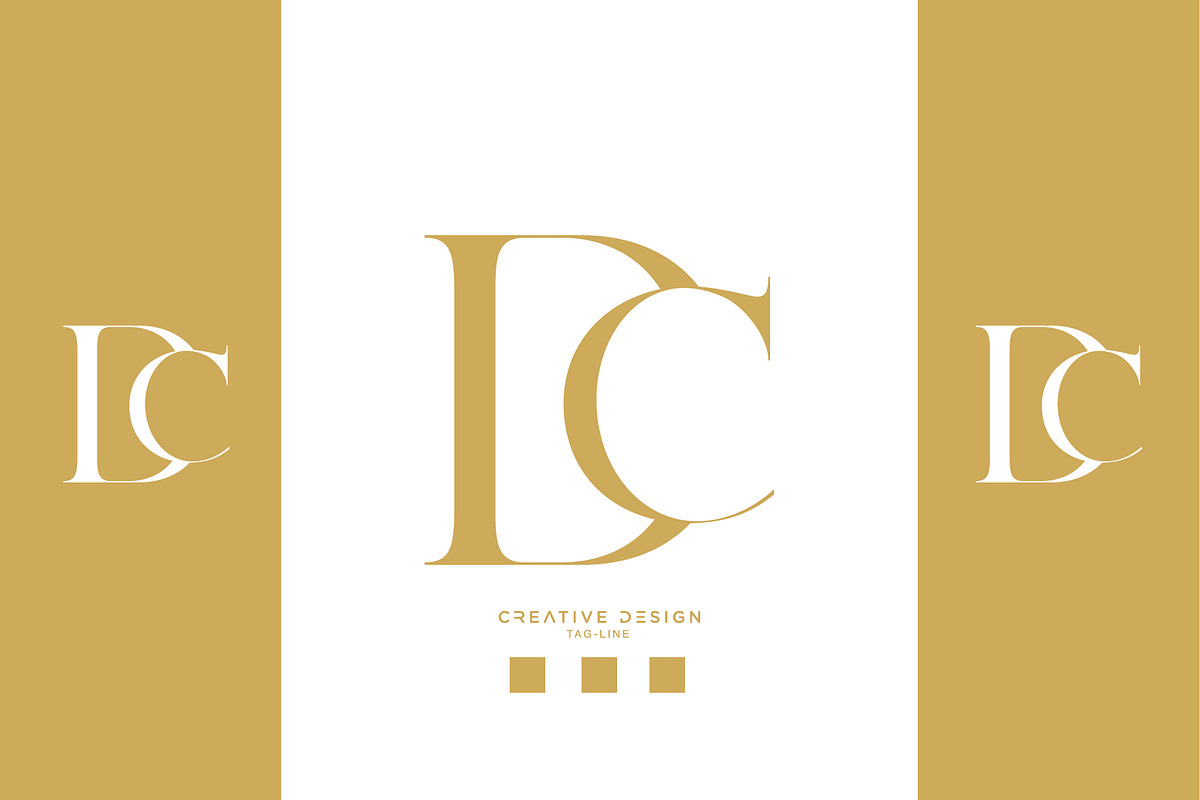 DC logo monogram, a Branding & Logo Template by design_proleague