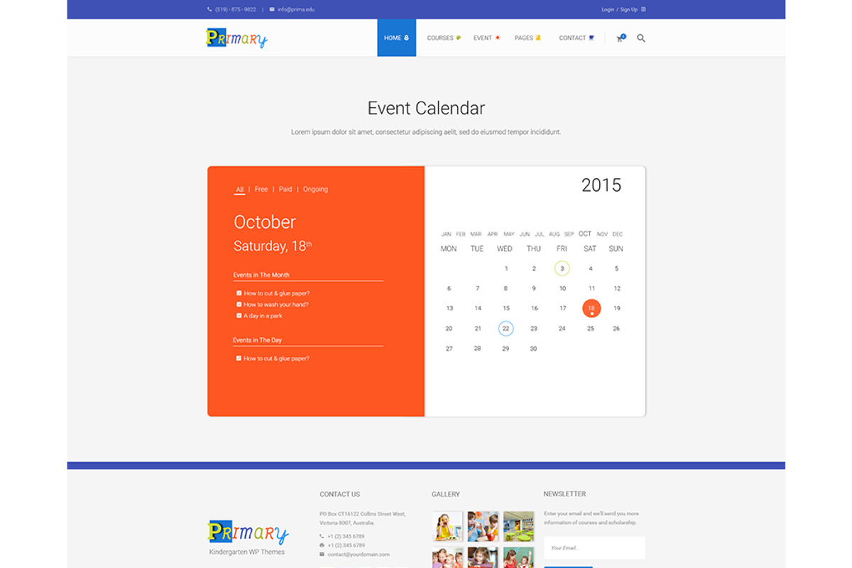 Primary - Unique Education Wordpress, a WordPress Template by Knighthemes (Photo 10 of 17)