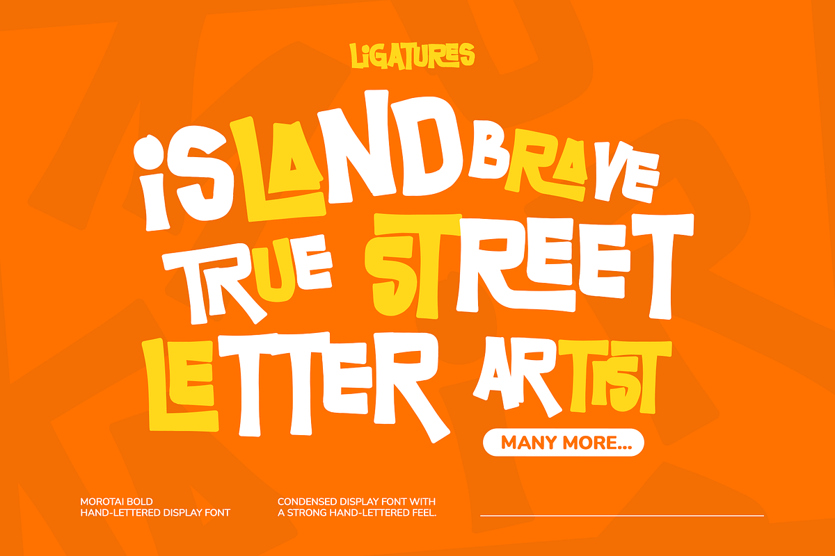 Morotai Hand-Lettered Display Font, a Sans Serif Font by Font De Rico (Photo 4 of 6)