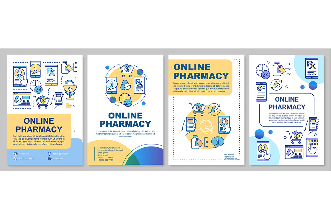 Online Pharmacy Brochure Template by Img Visuals  Creative Market