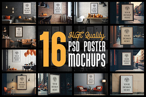 16 Poster Mockups Bundle