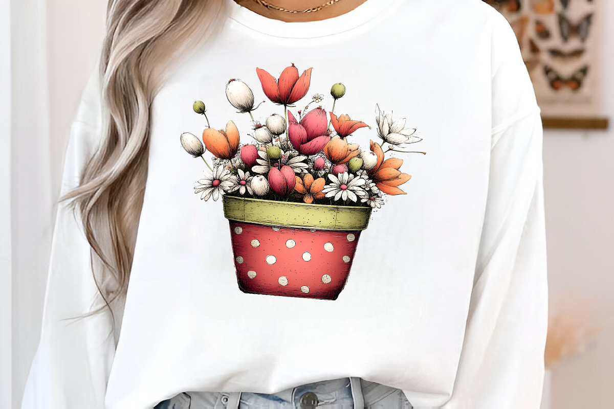 Watercolor easter flower basket clip, an Illustration by SinaCreation (Photo 8 of 11)